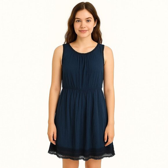 Anthropologie Moulinette Soeurs Dress Small Blue Mesh Sleeveless Party Event - Picture 1 of 15